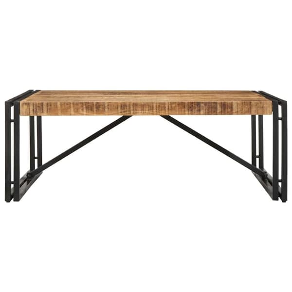 vidaXL Salongbord 100x100x35 cm grovt heltre mangotre