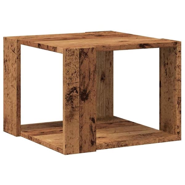 vidaXL Soffbord åldrat trä 40x40x30 cm konstruerat trä
