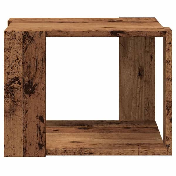vidaXL Soffbord åldrat trä 40x40x30 cm konstruerat trä