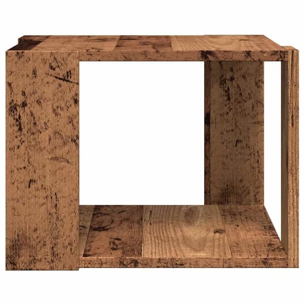 vidaXL Soffbord åldrat trä 40x40x30 cm konstruerat trä