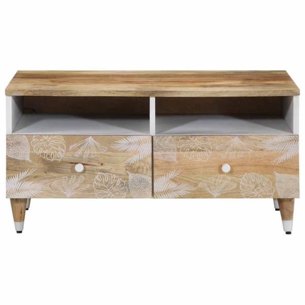vidaXL Sohvapöytä 80x54x40 cm täysi mangopuu