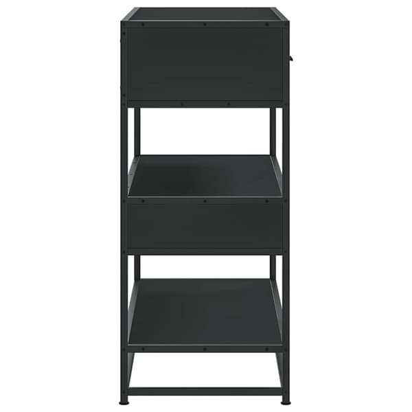vidaXL Konsolipöytä musta 90x35x80 cm tekninen puu