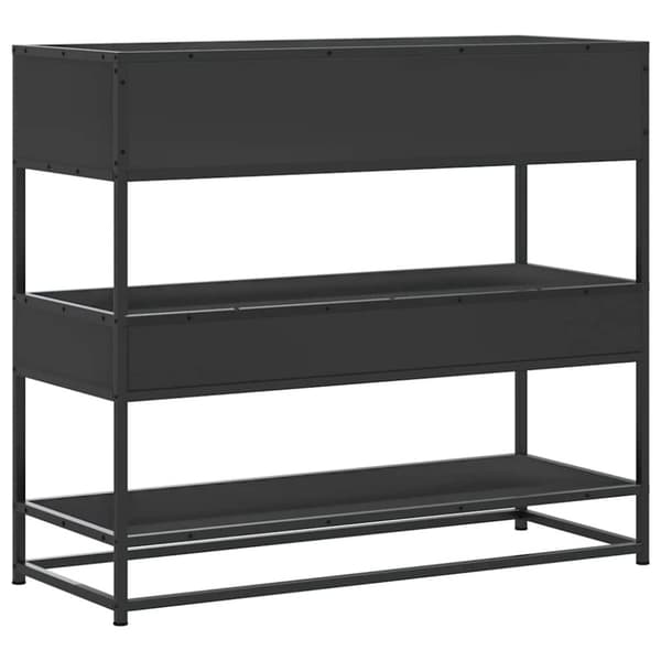 vidaXL Konsolipöytä musta 90x35x80 cm tekninen puu