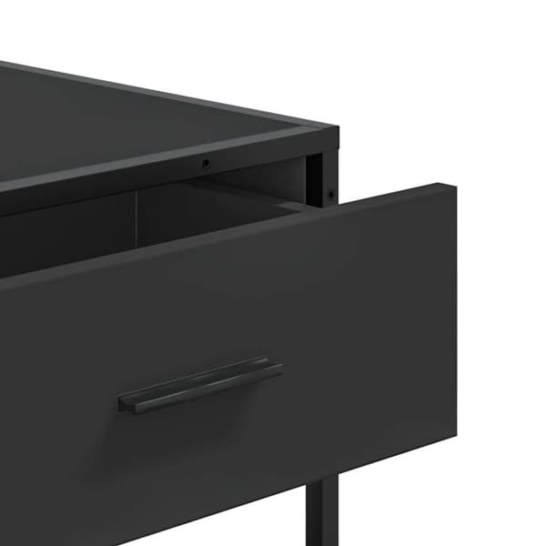 vidaXL Konsolipöytä musta 90x35x80 cm tekninen puu