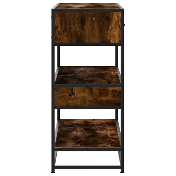 vidaXL konsolipöytä savustettu tammi 90x35x80 cm tekninen puu