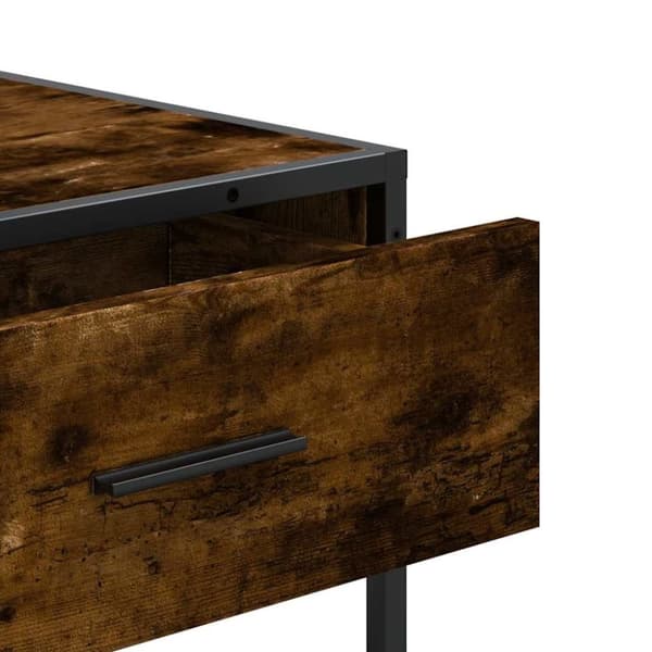 vidaXL konsolipöytä savustettu tammi 90x35x80 cm tekninen puu