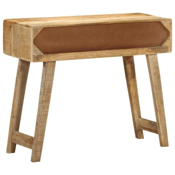 vidaXL Konsollbord 90x32x75 cm grovt heltre mangotre