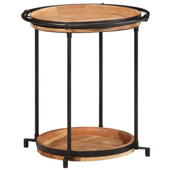 vidaXL sidebord Ø55x60 cm massivt akacietræ