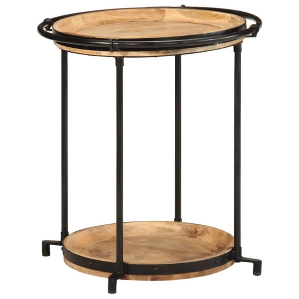 vidaXL sidebord Ø55x60 cm massivt mangotræ