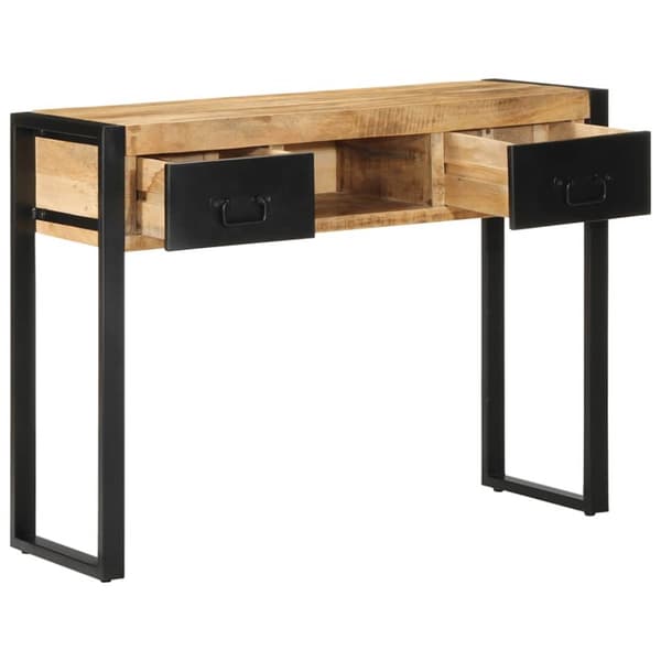 vidaXL konsolbord 100x35x75 cm massivt ru mangotræ