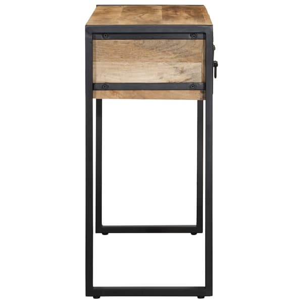 vidaXL konsolbord 100x35x75 cm massivt ru mangotræ
