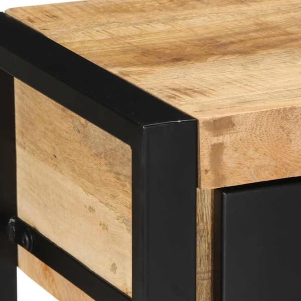 vidaXL konsolbord 100x35x75 cm massivt ru mangotræ