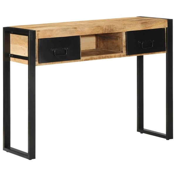 vidaXL konsolbord 100x35x75 cm massivt ru mangotræ