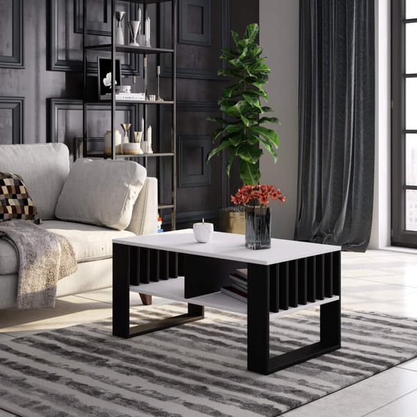 KAFFEBORD ROCKFORD VIT / SVART