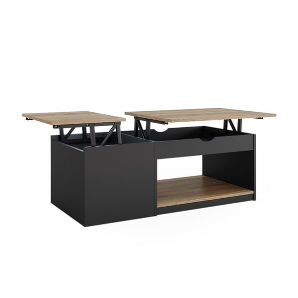 Avela soffbord, 55x54cm, Svart, Sonoma, Vicco