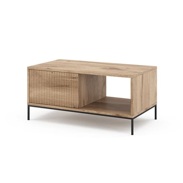 Eliza soffbord, 90x45cm med en låda, Viking Oak, Vicco