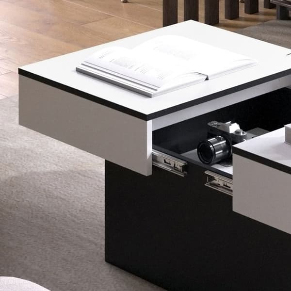 Boto Soffbord, 95x40cm Utdragbart, Svart, Vicco