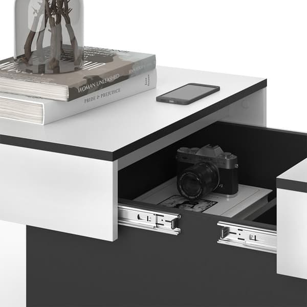 Boto Soffbord, 95x40cm Utdragbart, Svart, Vicco