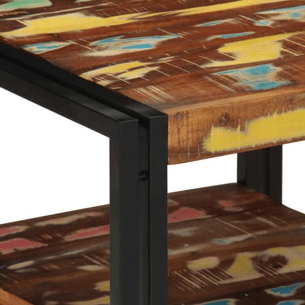 vidaXL Soffbord flerfärgat 50x50x38 cm massivt trä återvunnet