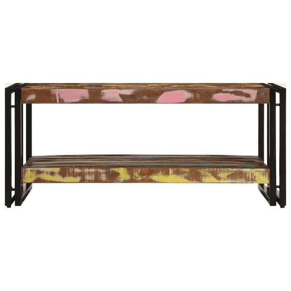 vidaXL Soffbord flerfärgat 90x50x38 cm massivt trä återvunnet