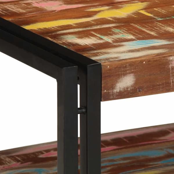 vidaXL Soffbord flerfärgat 90x50x38 cm massivt trä återvunnet