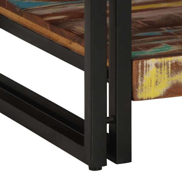vidaXL Soffbord flerfärgat 90x50x38 cm massivt trä återvunnet