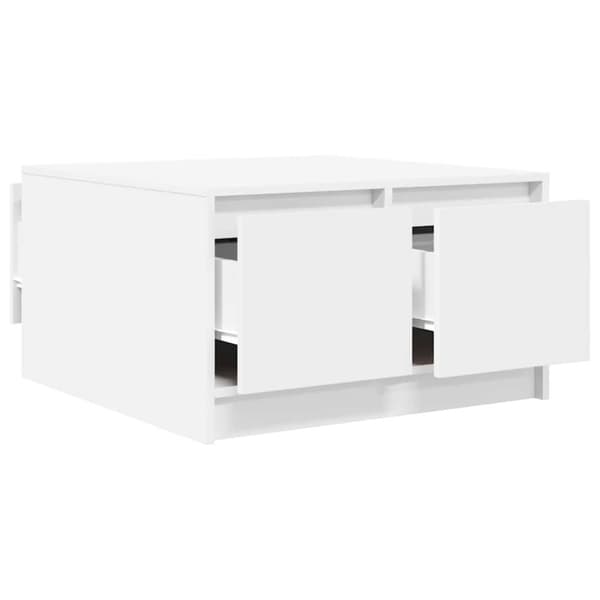 vidaXL Salongbord med skuffer hvit 70,5x70x40 cm