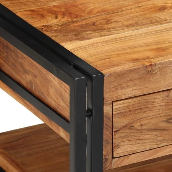 vidaXL Soffbord 90x50x38 cm massivt trä akacia
