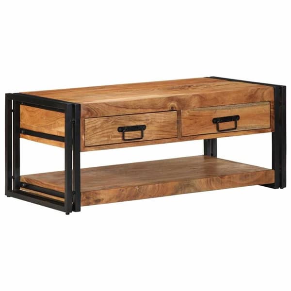 vidaXL Soffbord 90x50x38 cm massivt trä akacia