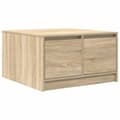 Miniatyrbillede 3 af 11: vidaXL sofabord med skuffer 70,5x70x40 cm sonoma-eg