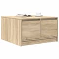 Miniatyrbillede 5 af 11: vidaXL sofabord med skuffer 70,5x70x40 cm sonoma-eg