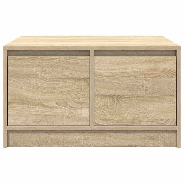 vidaXL sofabord med skuffer 70,5x70x40 cm sonoma-eg