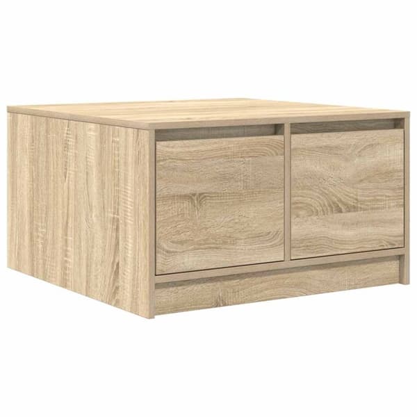 vidaXL sofabord med skuffer 70,5x70x40 cm sonoma-eg