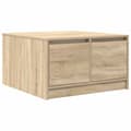 Miniatyrbillede 9 af 11: vidaXL sofabord med skuffer 70,5x70x40 cm sonoma-eg