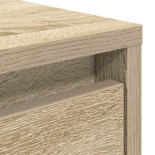 vidaXL sofabord med skuffer 70,5x70x40 cm sonoma-eg