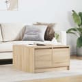 Miniatyrbillede 2 af 11: vidaXL sofabord med skuffer 70,5x70x40 cm sonoma-eg