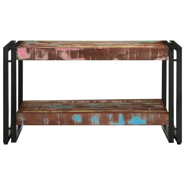 vidaXL Soffbord flerfärgat 70x50x38 cm massivt trä återvunnet