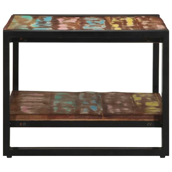 vidaXL Soffbord flerfärgat 70x50x38 cm massivt trä återvunnet