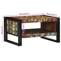 Miniatyrbillede 11 af 11: vidaXL sofabord 70x50x38 cm massivt genbrugstræ flerfarvet