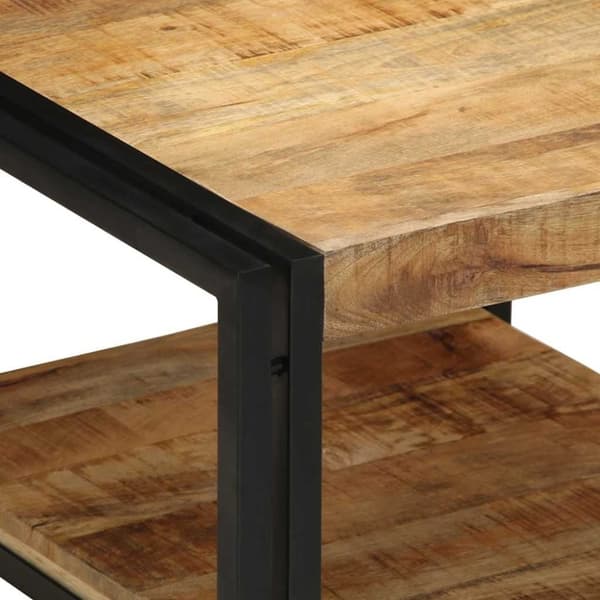 vidaXL sofabord 50x50x38 cm massivt ru mangotræ