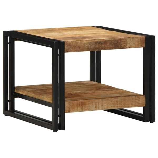 vidaXL sofabord 50x50x38 cm massivt ru mangotræ
