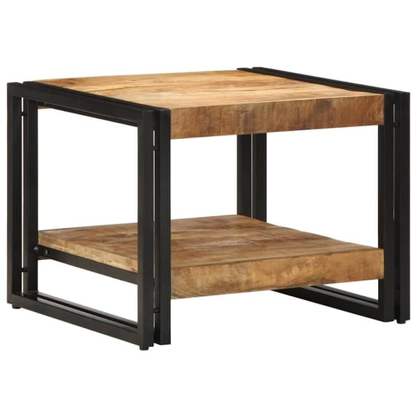 vidaXL sofabord 50x50x38 cm massivt ru mangotræ
