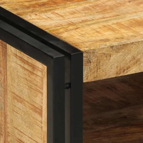 vidaXL sofabord 50x50x38 cm massivt ru mangotræ