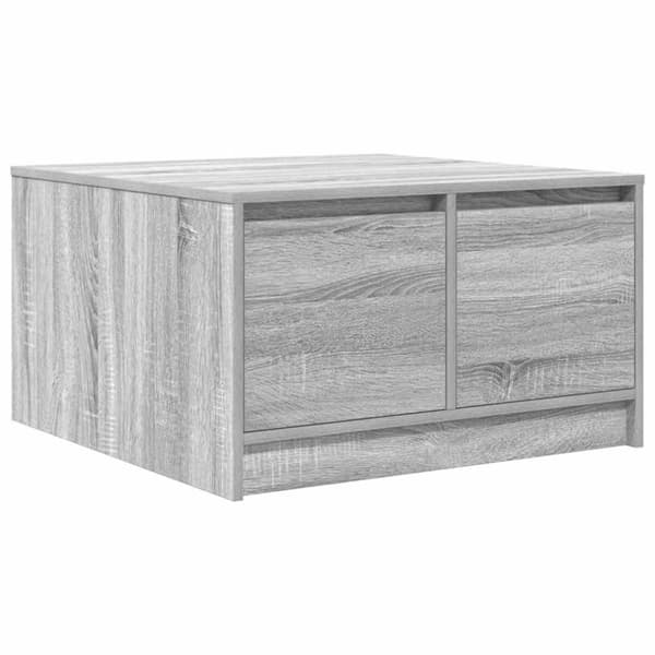 vidaXL sohvapöytä laatikoilla harmaa Sonoma 70,5x70x40 cm