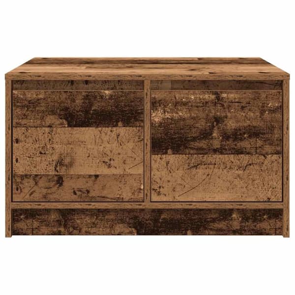 vidaXL sofabord med skuffer 70,5x70x40 cm gammelt træ-look