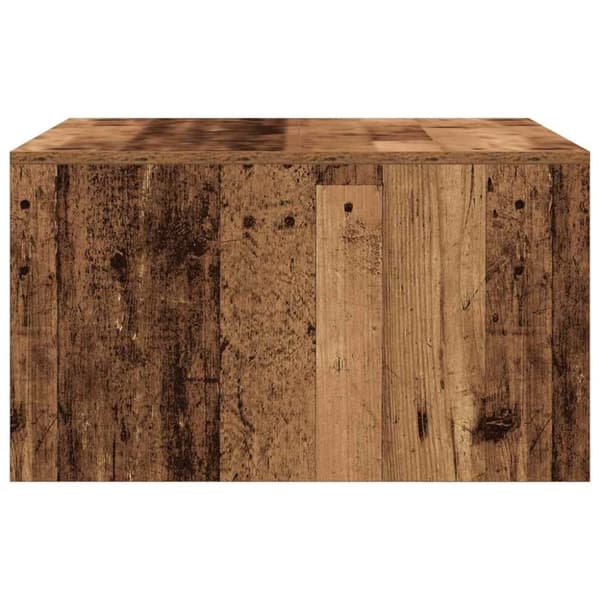 vidaXL sofabord med skuffer 70,5x70x40 cm gammelt træ-look