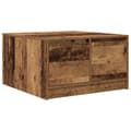 Miniatyrbillede 9 af 11: vidaXL sofabord med skuffer 70,5x70x40 cm gammelt træ-look