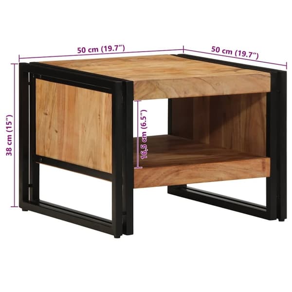 vidaXL Salongbord 50x50x38 cm heltre akasie