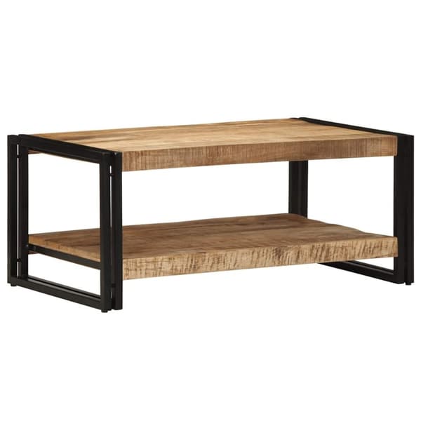 vidaXL sofabord 90x50x38 cm massivt ru mangotræ