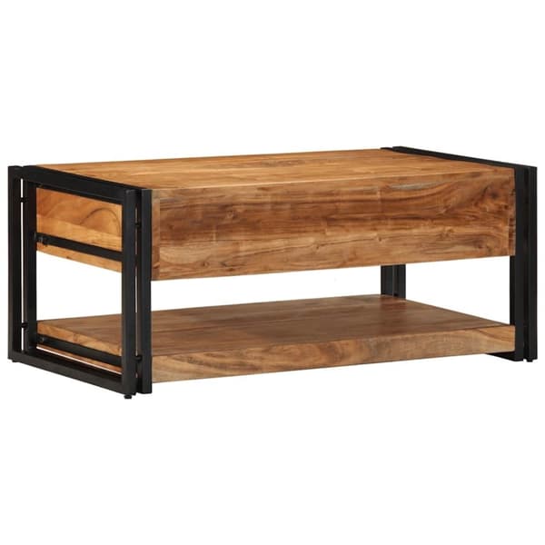 vidaXL sofabord 90x50x38 cm massivt akacietræ